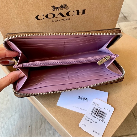 Coach Signature Lily Accordion Zip Wallet - Picture 5 of 7